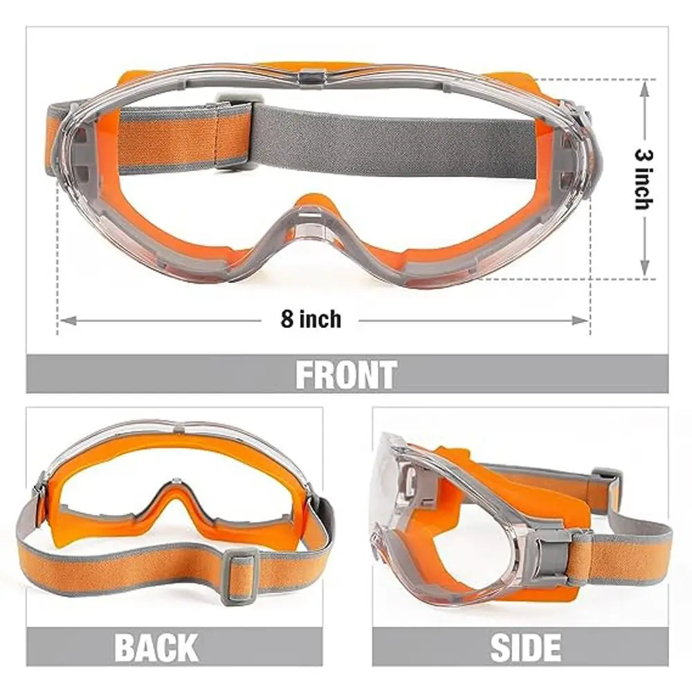 Large Frame Protective Goggles HD Transparent Anti-Ultraviolet Waterproof Anti-Fog Riding And Skiing Safety Sports Glasses thumbnail 5