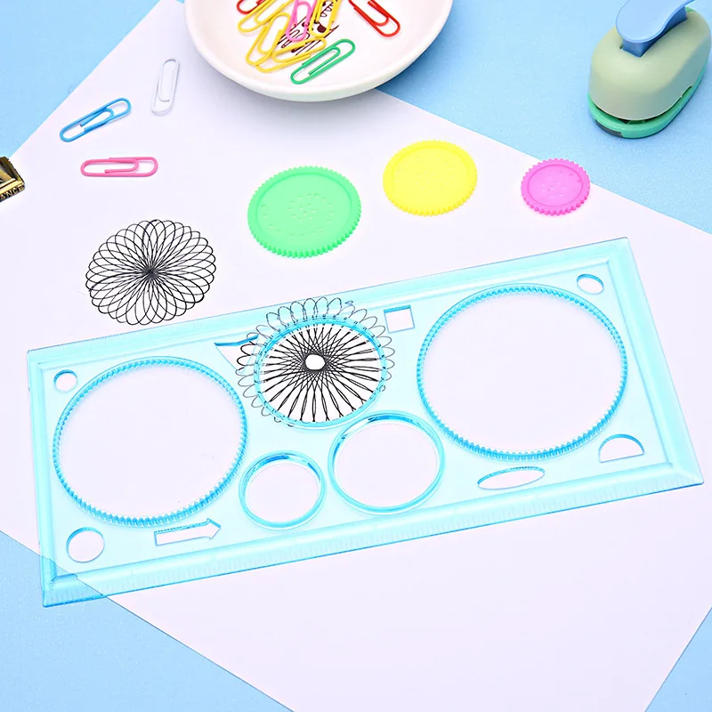 Spirograph Drawing Tools Set DIY Template Geometric Ruler Mathematical Roulette Drawing Tools Learning Painting Supplies TMZ thumbnail 2