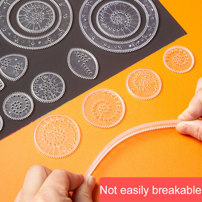 Spirograph Drawing Tools Set DIY Template Geometric Ruler Mathematical Roulette Drawing Tools Learning Painting Supplies TMZ thumbnail 3