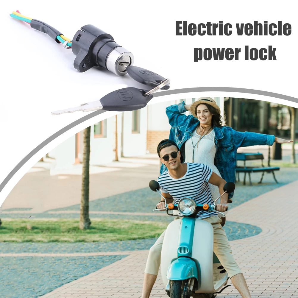 Ignition Switch Key Power Lock Biking Portable Dustproof Universal Electric Bicycle Cycling Parts for Electric Scooter thumbnail 4