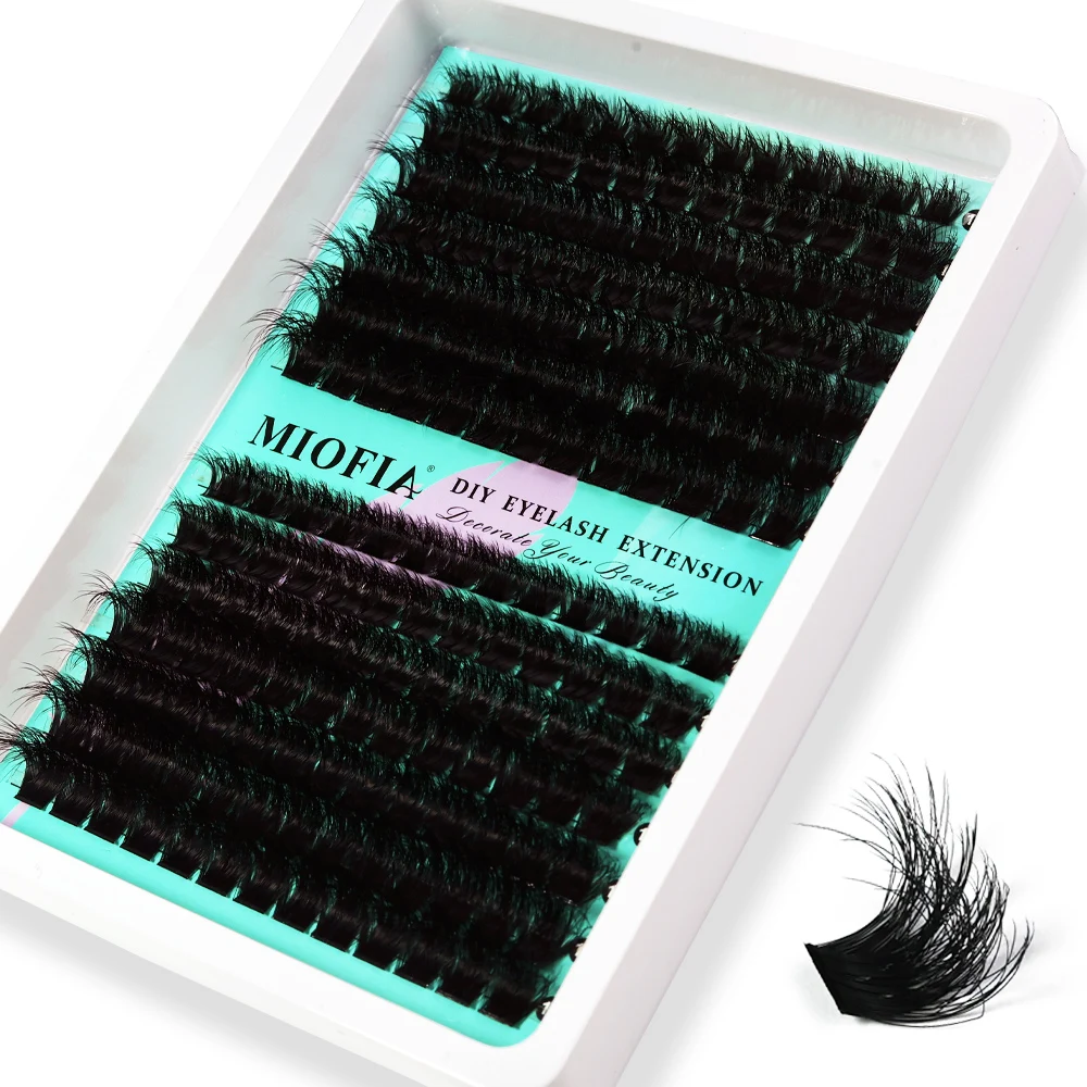 MIOFIA Wispy Thick Lashes Cluster 50D 80D 100D 150D Natural Fluffy False Eyelash Extension Cat Eye Lashes Mixed Tray Makeup thumbnail 6