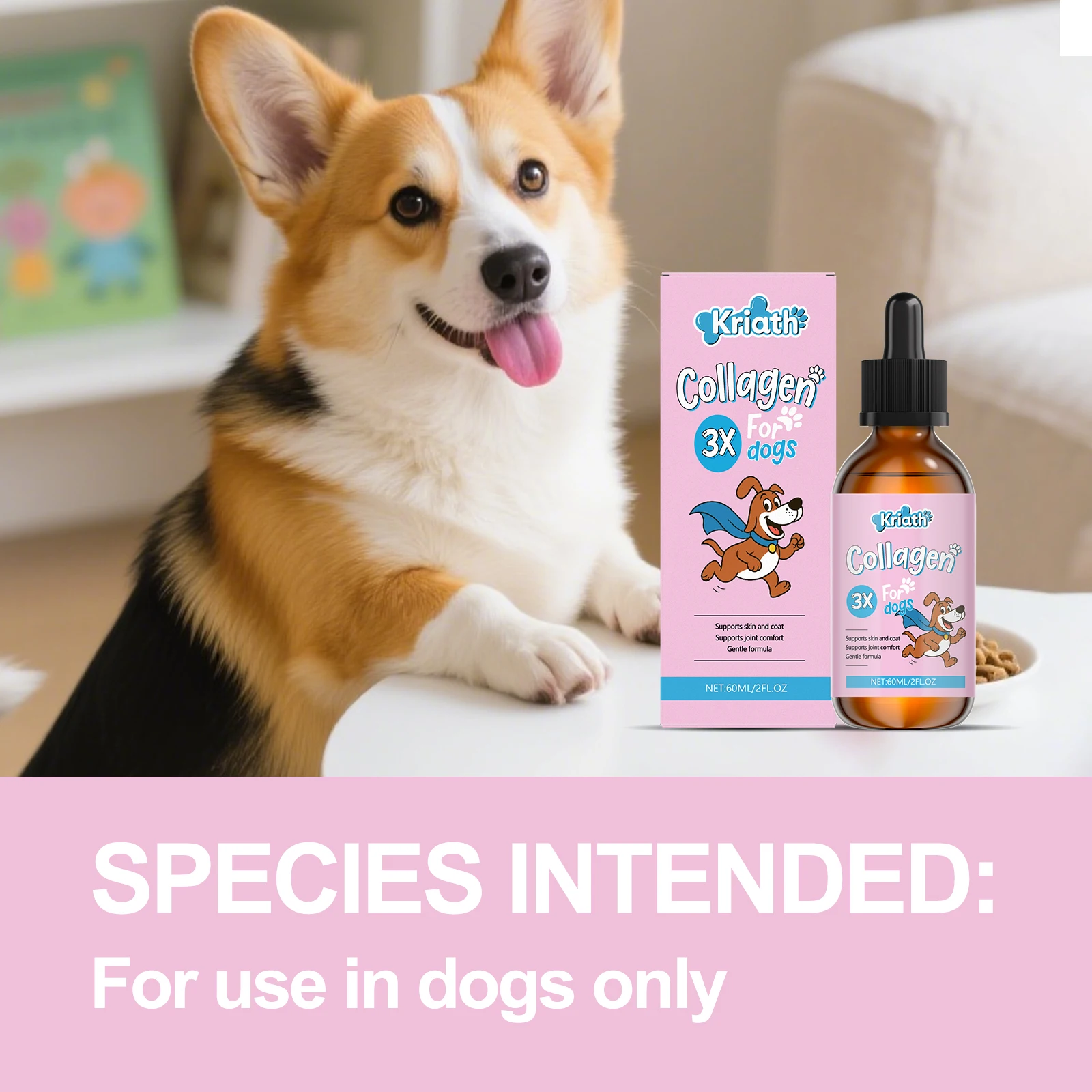 Pet Collagen Drops Effectively Maintain Cartilage Health Support Joint Mobility Promote Joint Lubrication Pet Dietary Supplement thumbnail 2