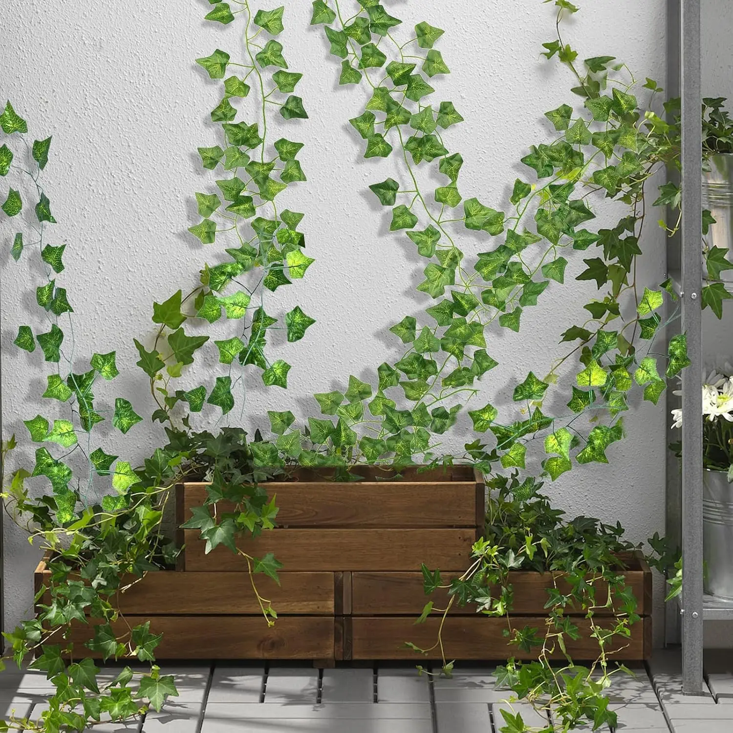 Artificial Ivy Vine Maple Leaves Hanging Garland Fake Plants Green Leaf Rattan for Christmas Wedding Party Home Decor thumbnail 3