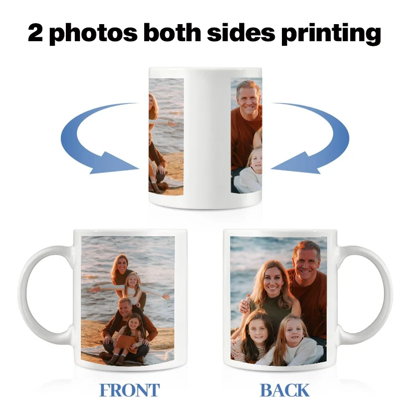 1 custom mug - personalized coffee mug with photos&text - unique gift for anniversary, Valentine's Day, and Mother's Day thumbnail 3