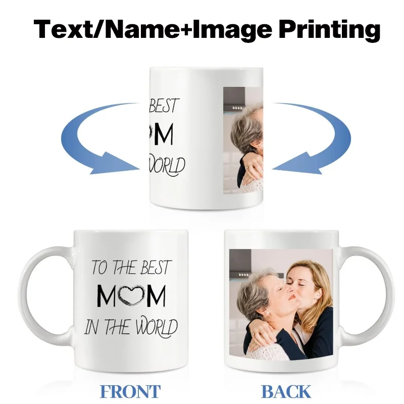 1 custom mug - personalized coffee mug with photos&text - unique gift for anniversary, Valentine's Day, and Mother's Day thumbnail 2