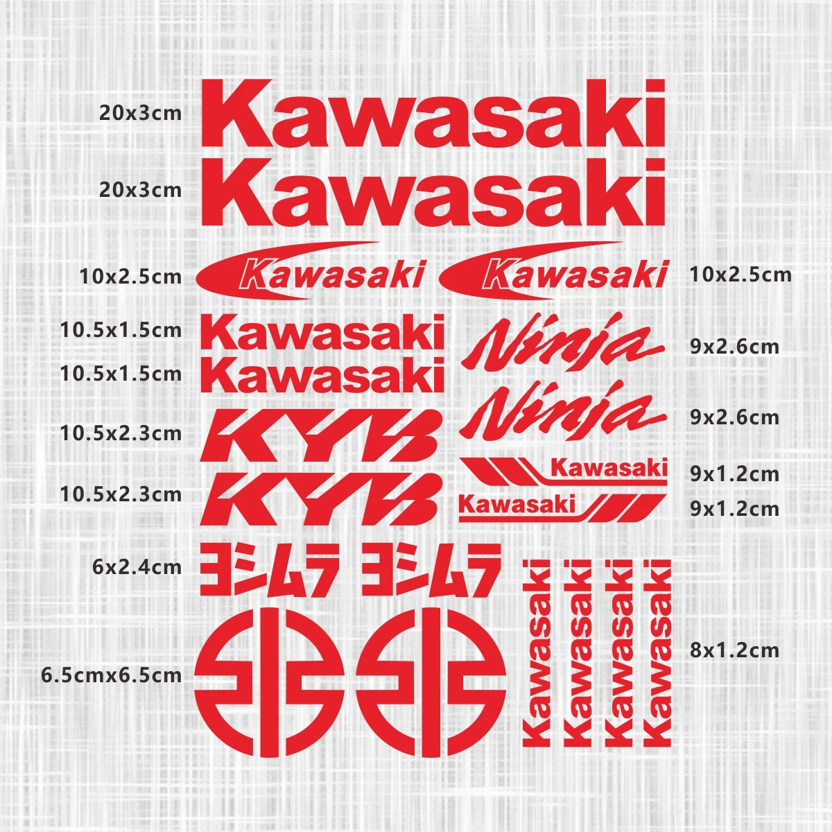 For Kawasaki Motorcycle Sticker Helmet Logo Decals Kit thumbnail 4