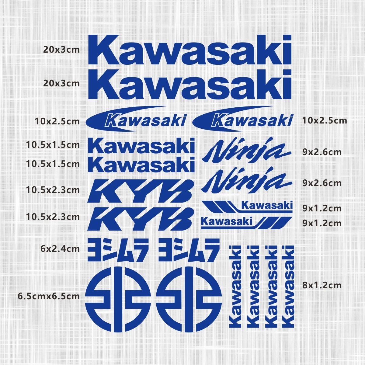 For Kawasaki Motorcycle Sticker Helmet Logo Decals Kit thumbnail 5