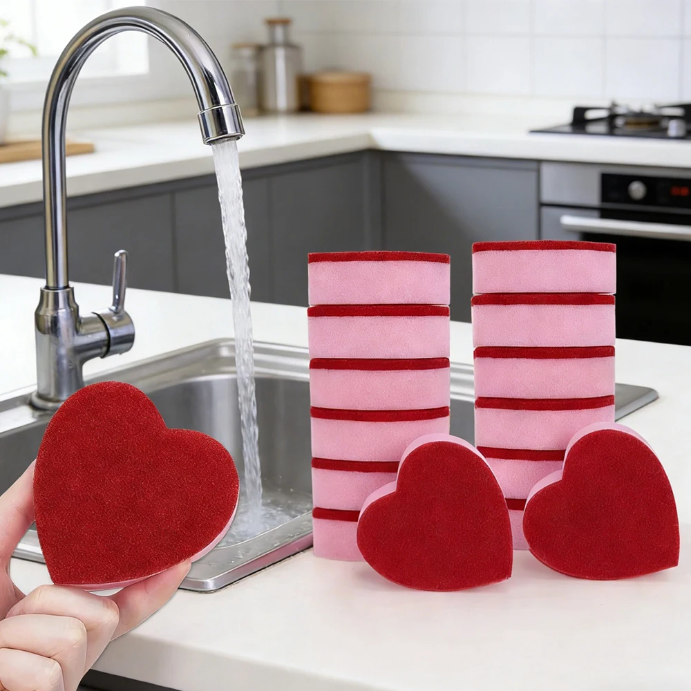 5/12Pcs Non-Scratch Dish Sponge, Dual Sided Kitchen Sponges for Dishes, Long Lasting Dishwashing Household Cleaning Sponges