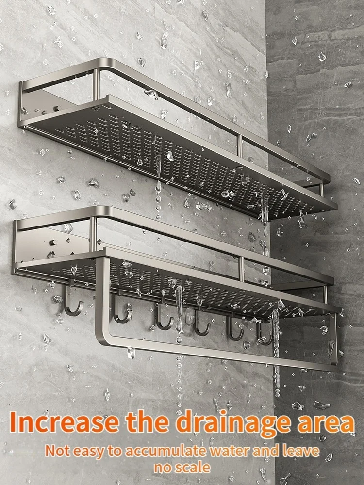 Wall Mounted Kitchen Storage Rack Seasoning Rack Wall Mounted Seasoning Multifunctional Household Storage Rack thumbnail 5