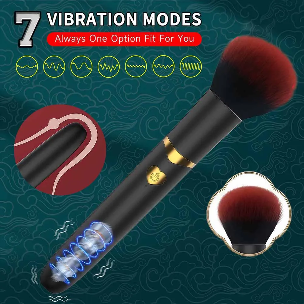 Makeup Brush Vibrator for Women G Spot Vagina Massager Dildo Powerful Clitoris Nipple Stimulator Masturbator Sex Toys for Adult thumbnail 2