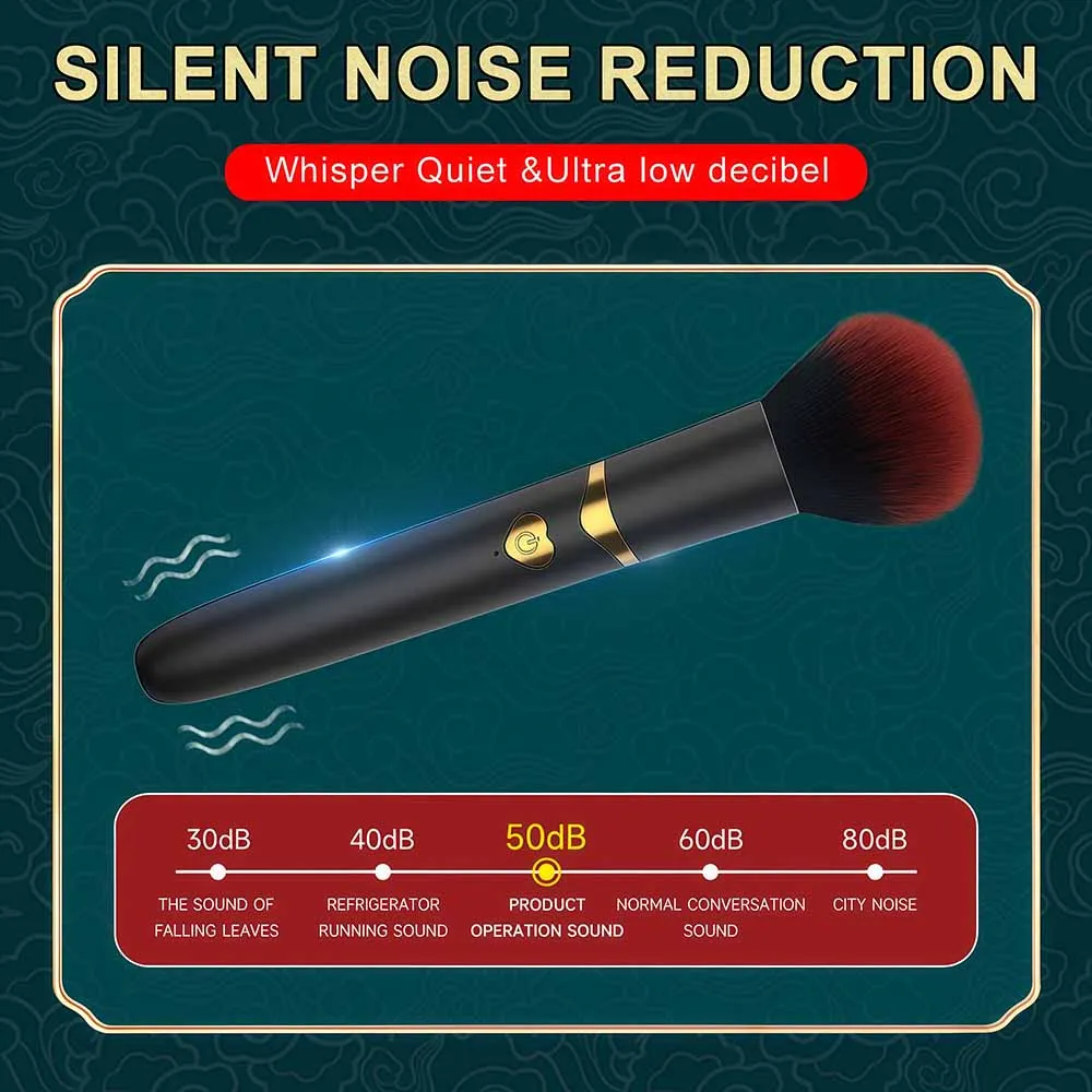 Makeup Brush Vibrator for Women G Spot Vagina Massager Dildo Powerful Clitoris Nipple Stimulator Masturbator Sex Toys for Adult thumbnail 3