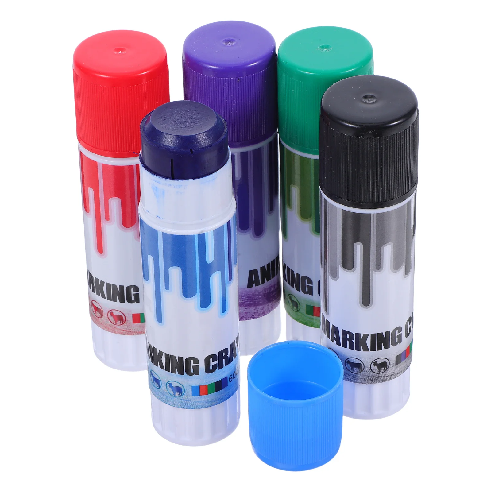 5Pcs Animal Marking Crayon Pen Livestock Identification Stick Smooth Application Waterproof for Pigs Cows Sheep Farm Use thumbnail 4