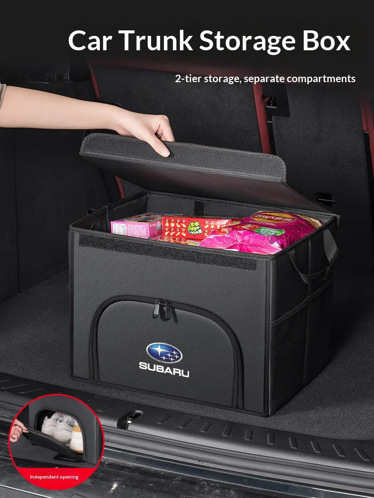 For Subaru STI Brz Wrx Xv Ascent Forester Outback Impreza Legacy Car trunk Foldable storage box shoe storage organizing box