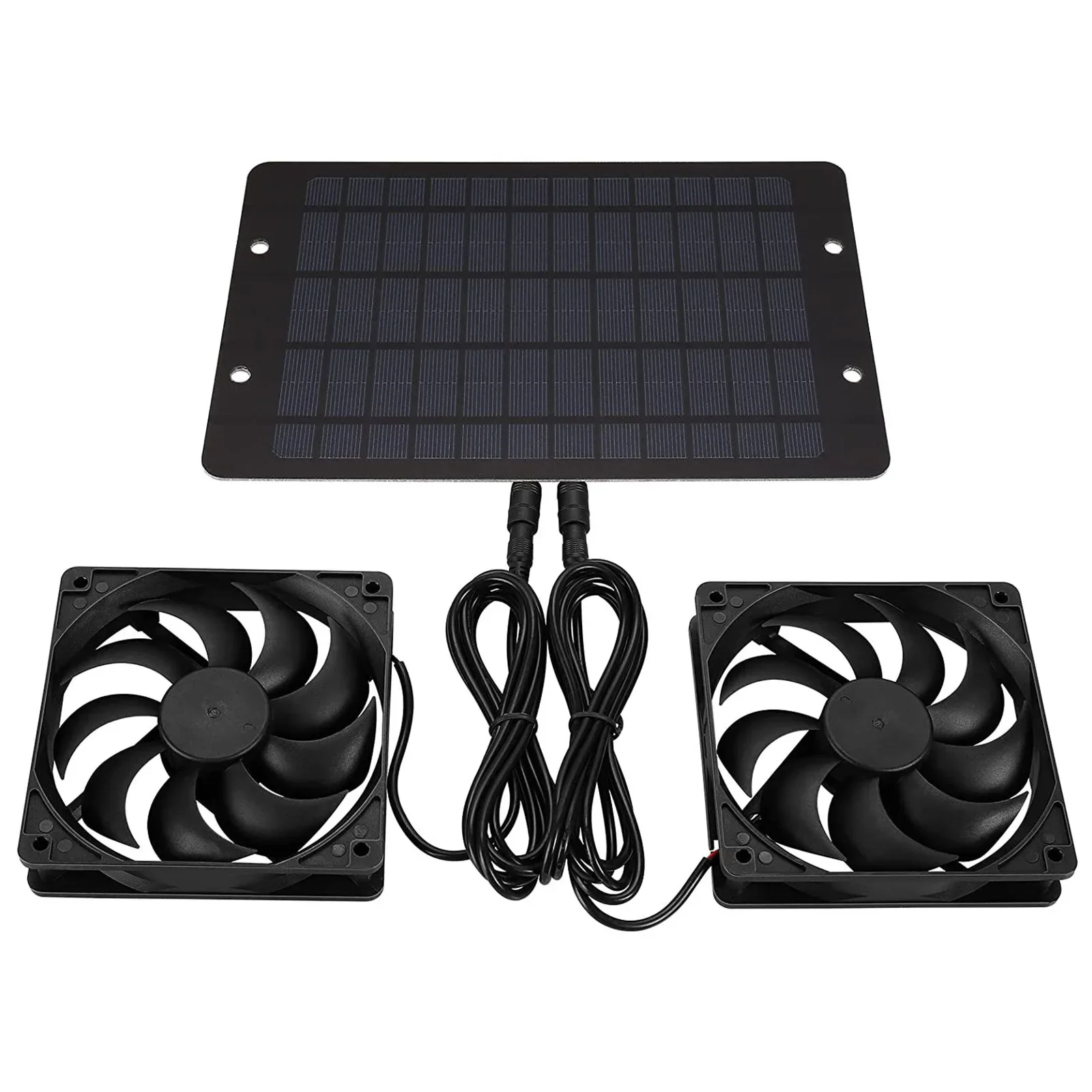 12V Solar fan Solar Charger Exhaust Fan Ventilator Solar Panel Powered Fan Air Extractor for Dog Chicken House RV Greenhouse Fan thumbnail 3