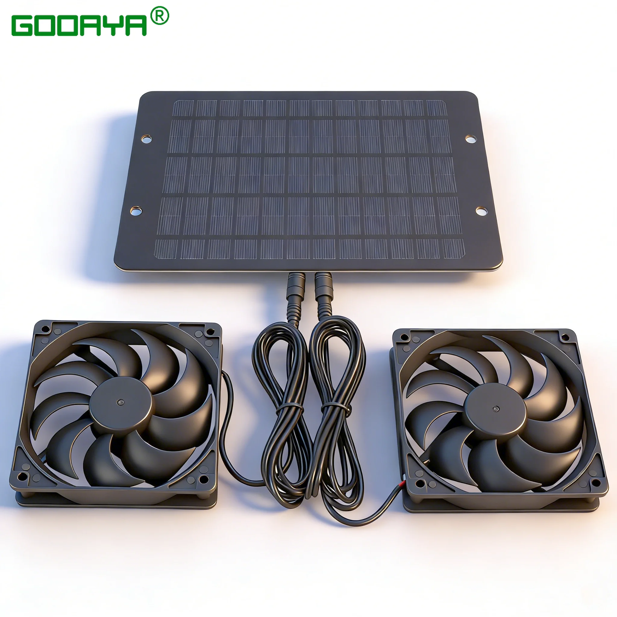 12V Solar fan Solar Charger Exhaust Fan Ventilator Solar Panel Powered Fan Air Extractor for Dog Chicken House RV Greenhouse Fan