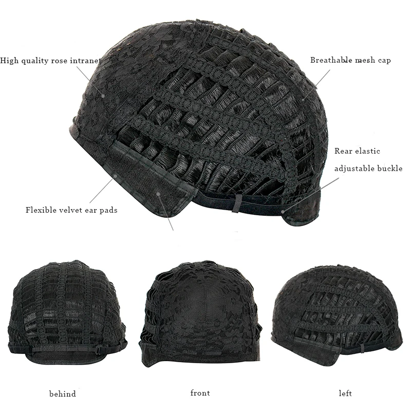 LUPU Synthetic Short Curly Hair Wigs For Men Boy Costume Cosplay Party Black Heat Resistant Fake Hair thumbnail 3