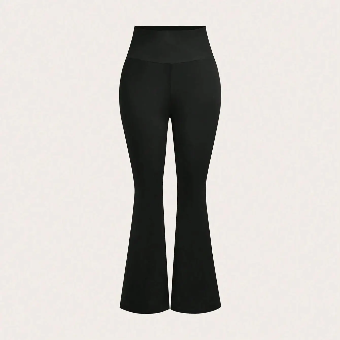 Women's Black High Waisted Flared Pants Stretchy Slimming Trousers Casual Daily Trendy 2026 Spring Fashion Women's Bottoms Loose thumbnail 5
