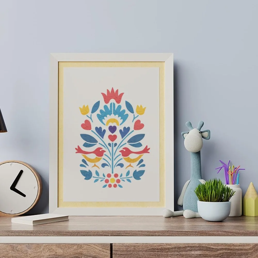 Polish Folk Decoration Painting Stencil with Brush 21x29.7cm/8.3x11.7inch Polish Folk Pattern Drawing Template DIY Art thumbnail 5