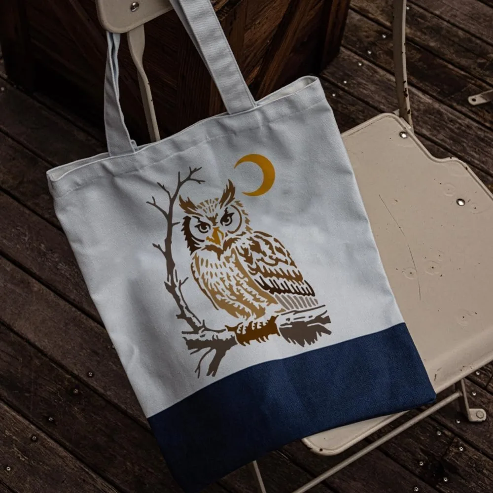 Owl Stencil Bang Owl Animal Stencils for Painting 11.7×8.3inch Reusable Moon Bird Stencil Crafts Drawing Templates with Paint thumbnail 5