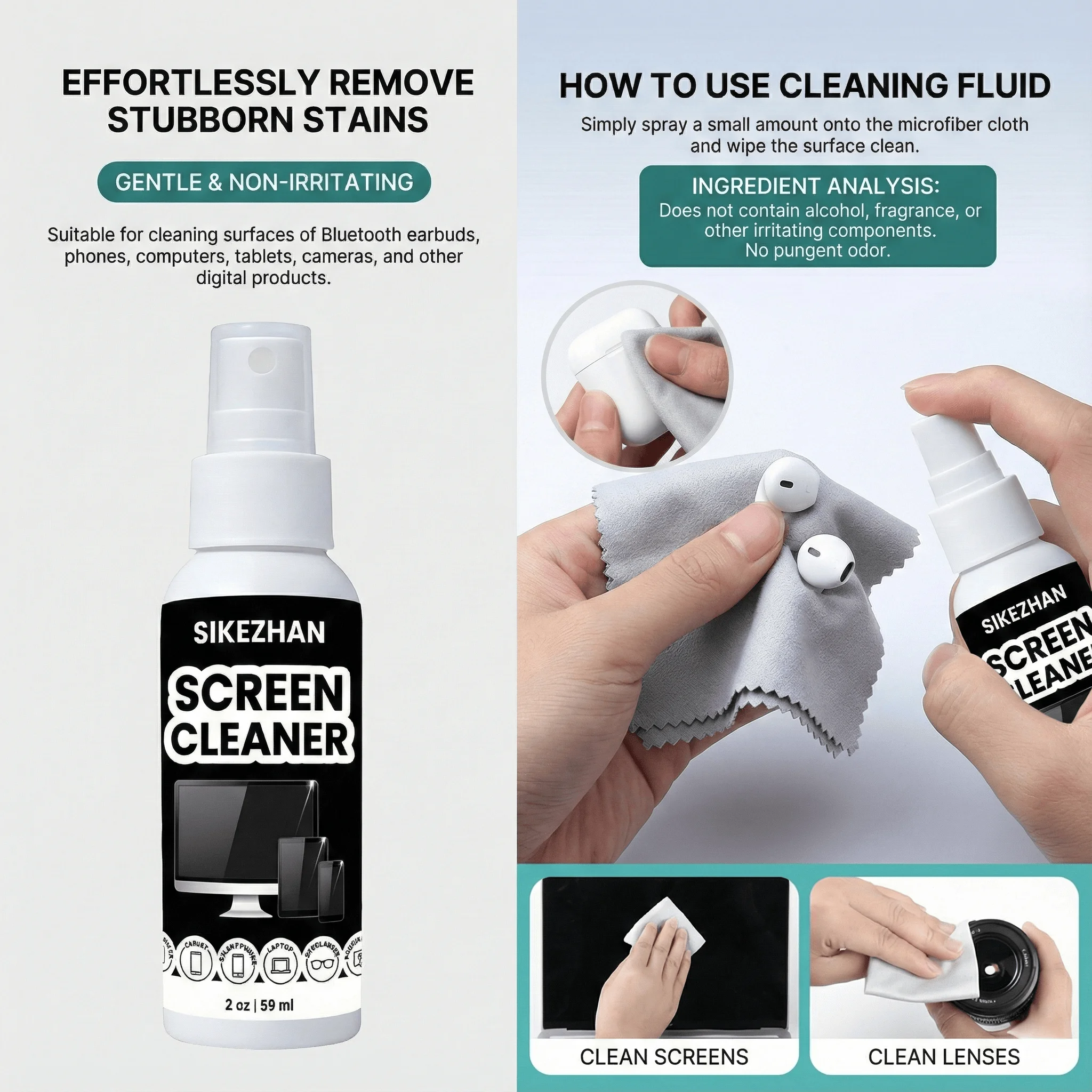 All-in-1 Electronics Cleaning Kit for iPhone AirPods, Phone Screen Cleaner, Charging Port & Speaker Brush, Tech Cleaning Tool thumbnail 3
