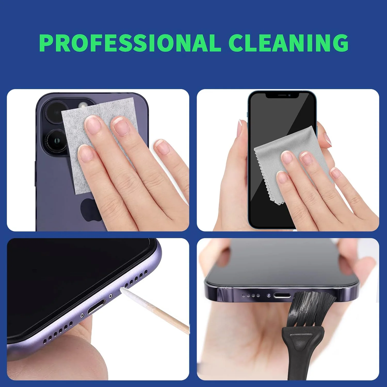 All-in-1 Electronics Cleaning Kit for iPhone AirPods, Phone Screen Cleaner, Charging Port & Speaker Brush, Tech Cleaning Tool thumbnail 5