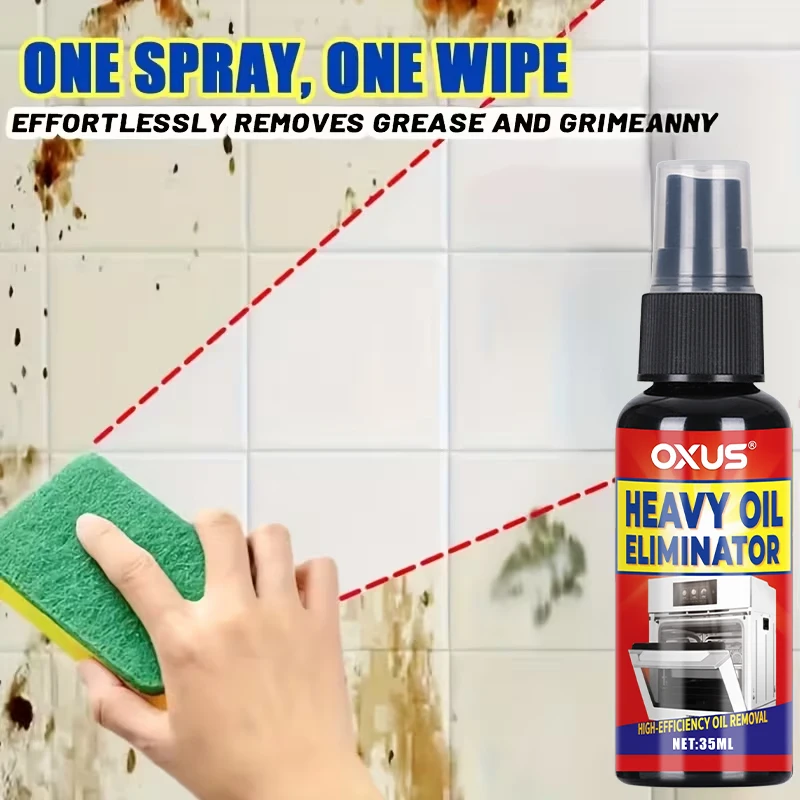 35ml Grease Remover Powerful Kitchen Degreaser Spray Stainless Steel Hoods Cooktop Cleaner Instant Oil Stain Dissolver thumbnail 4
