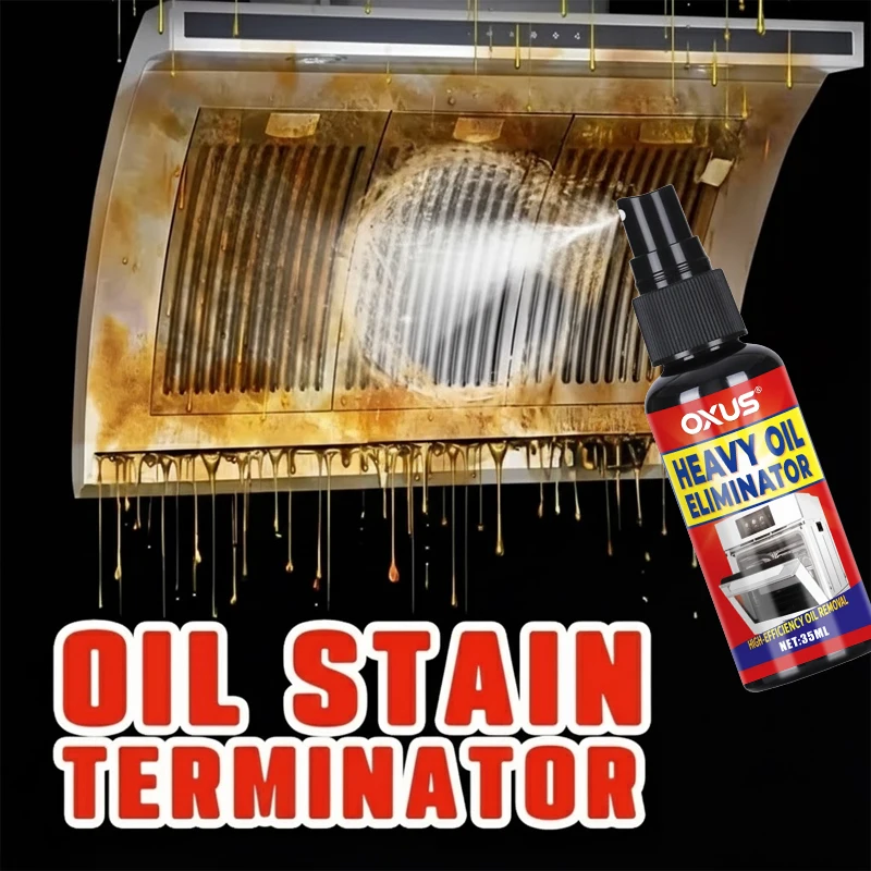 35ml Grease Remover Powerful Kitchen Degreaser Spray Stainless Steel Hoods Cooktop Cleaner Instant Oil Stain Dissolver thumbnail 3