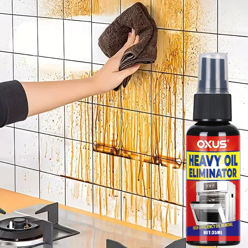 35ml Grease Remover Powerful Kitchen Degreaser Spray Stainless Steel Hoods Cooktop Cleaner Instant Oil Stain Dissolver thumbnail 2