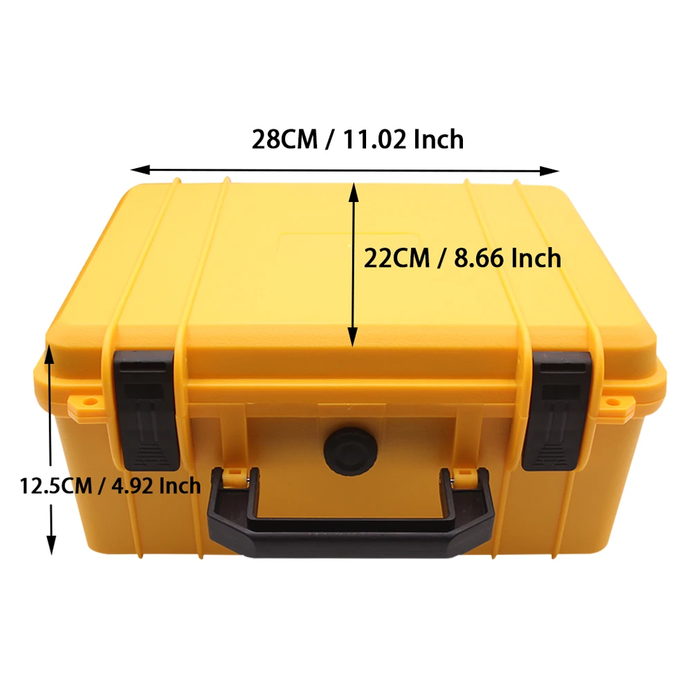 Waterproof Hard Toolbox Safety Protector Box Portable Organizer Hardware Storage Pistol Case With Pre-cut Sponge Storage Box thumbnail 6