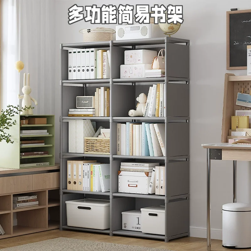 Multi-Layer Bookshelf Easy Assembly Bookcase Living Room Book Shelf Study Room Bedroom Storage Shelf Sundries Toys Cabinet thumbnail 2