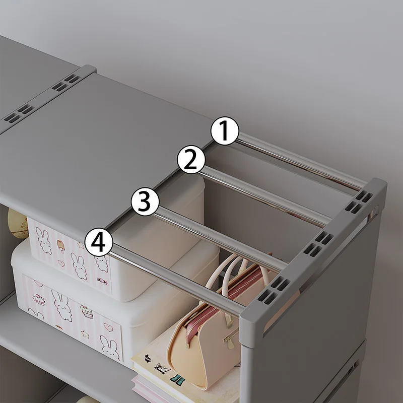 Multi-Layer Bookshelf Easy Assembly Bookcase Living Room Book Shelf Study Room Bedroom Storage Shelf Sundries Toys Cabinet thumbnail 4