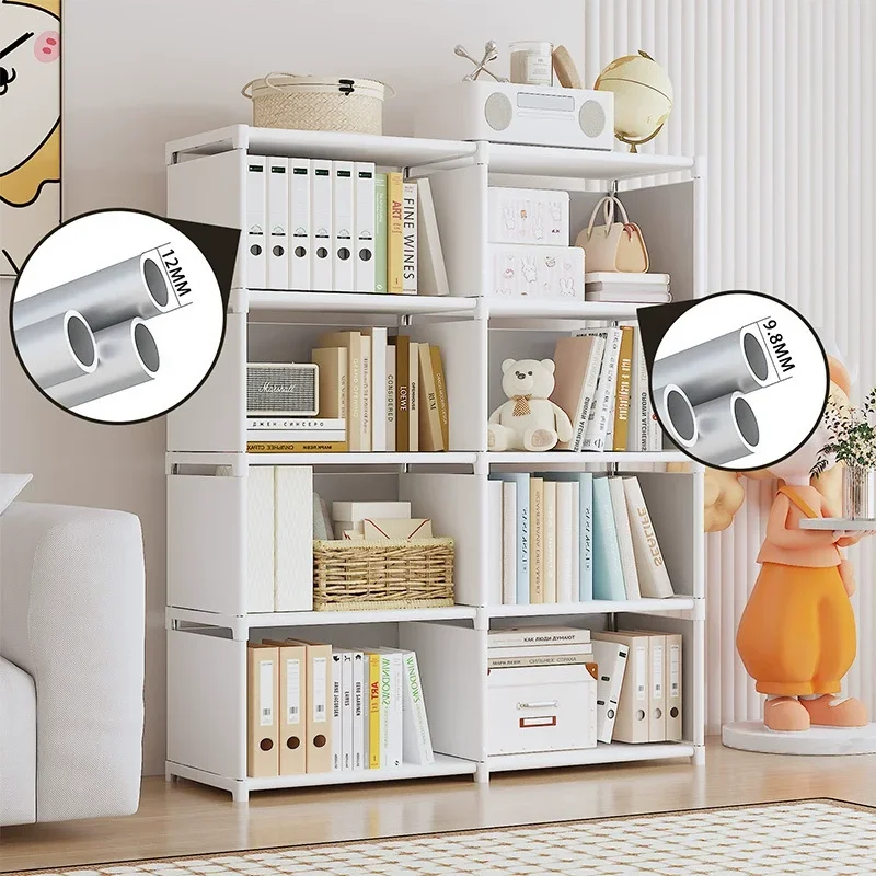 Multi-Layer Bookshelf Easy Assembly Bookcase Living Room Book Shelf Study Room Bedroom Storage Shelf Sundries Toys Cabinet thumbnail 3