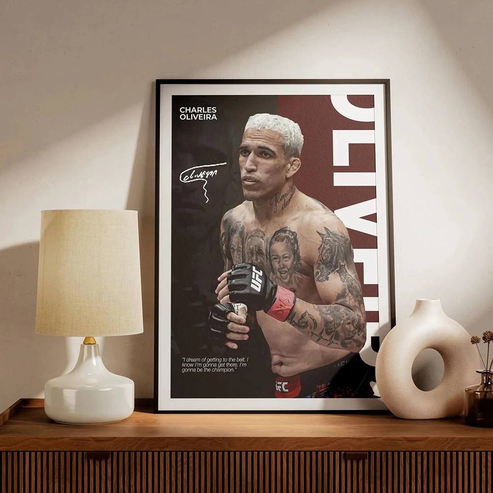 Famous Boxing Legends Fighting Poster UFC Inspirational ILIA TOPURIA Canvas Print Painting Wall Decor Gym Home Mural Cuadros thumbnail 3