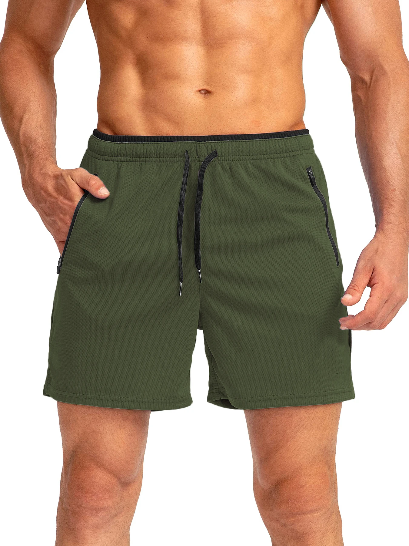 Men's Summer Sport Workout Quick Dry Athletic Shorts Lightweight Running Pants with Pockets for Gym And Beach thumbnail 4