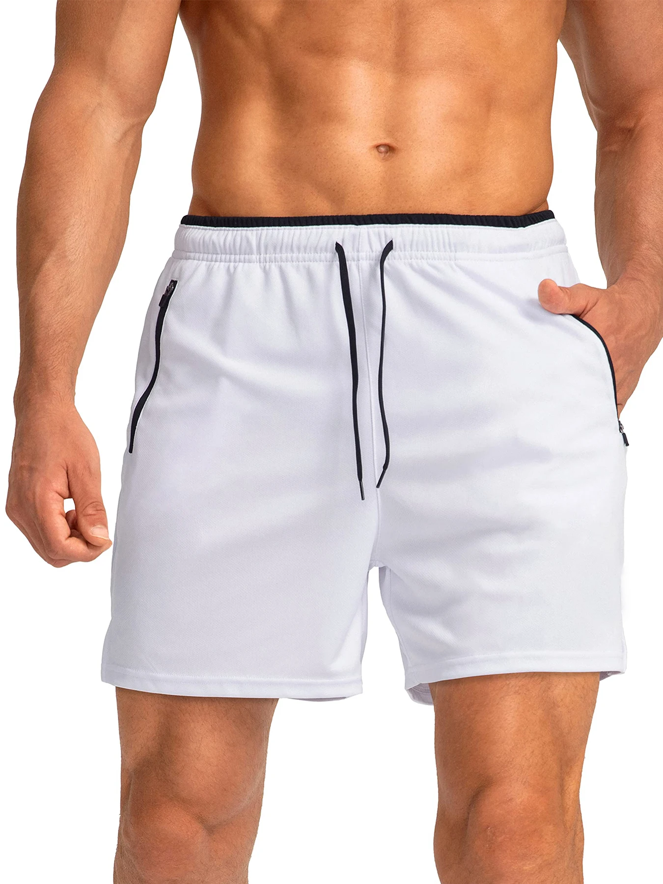 Men's Summer Sport Workout Quick Dry Athletic Shorts Lightweight Running Pants with Pockets for Gym And Beach thumbnail 2