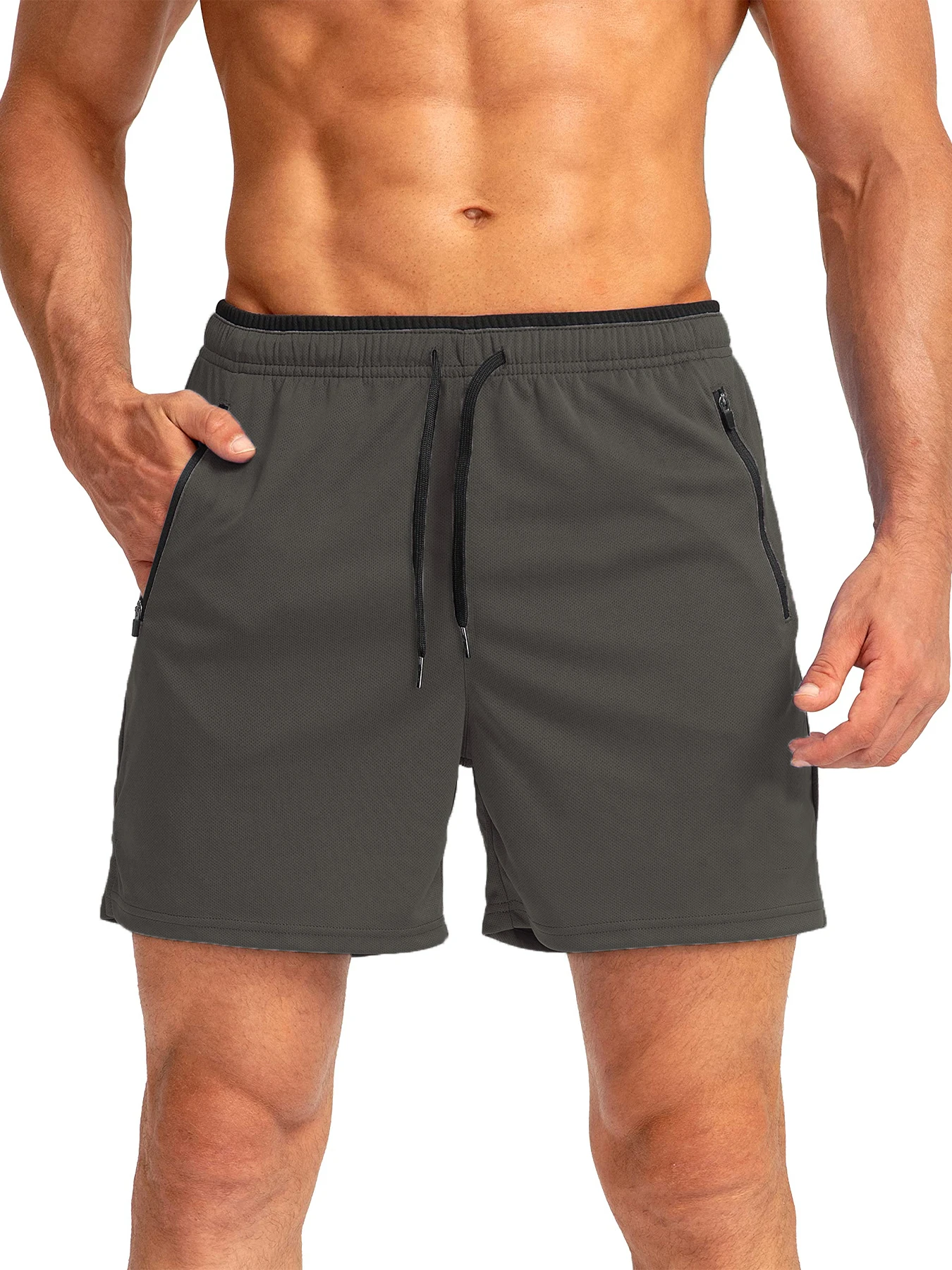 Men's Summer Sport Workout Quick Dry Athletic Shorts Lightweight Running Pants with Pockets for Gym And Beach thumbnail 5