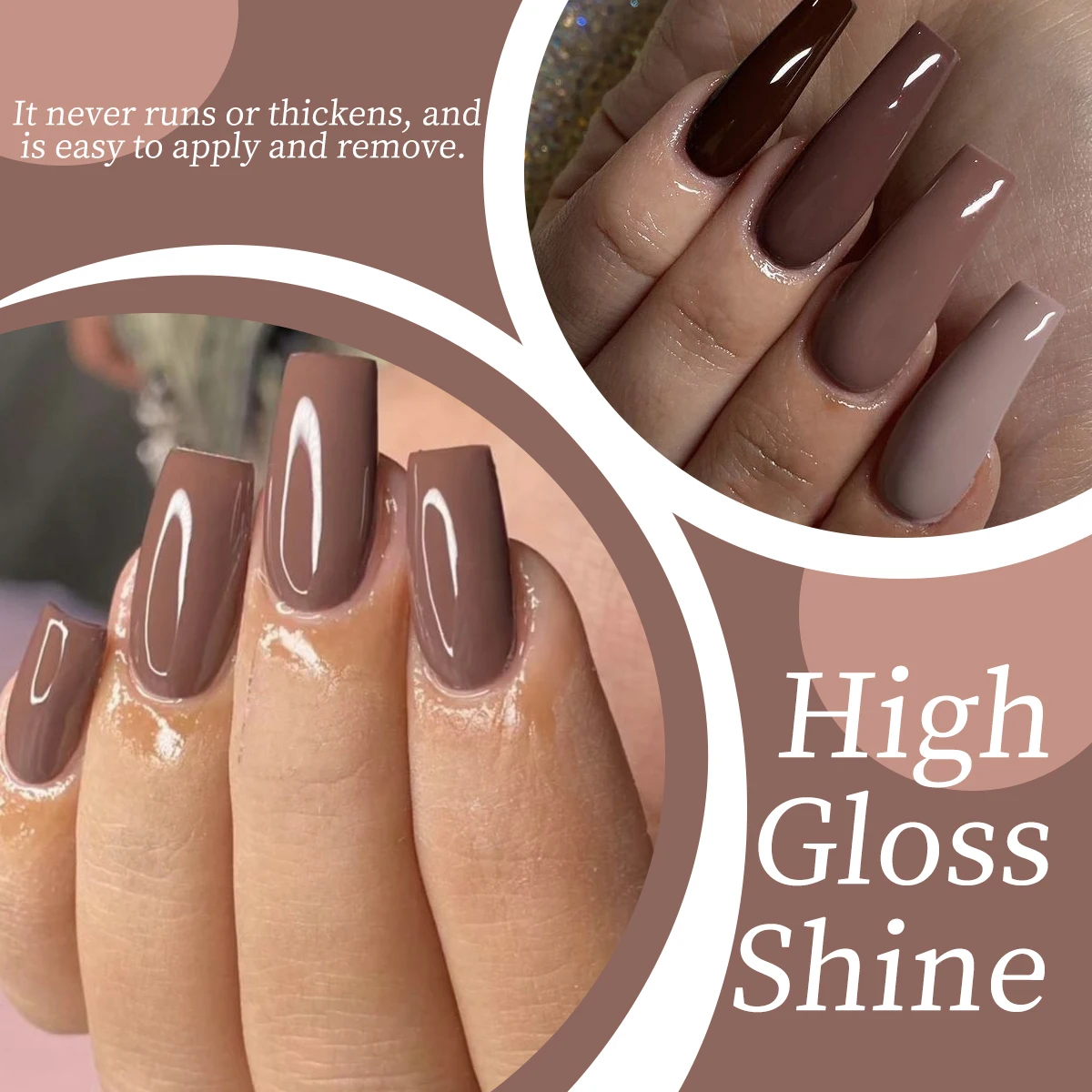Single-use gel nail polish, classic colors, semi-permanent, removeable by soaking or LED polish, suitable for home and salon use thumbnail 2