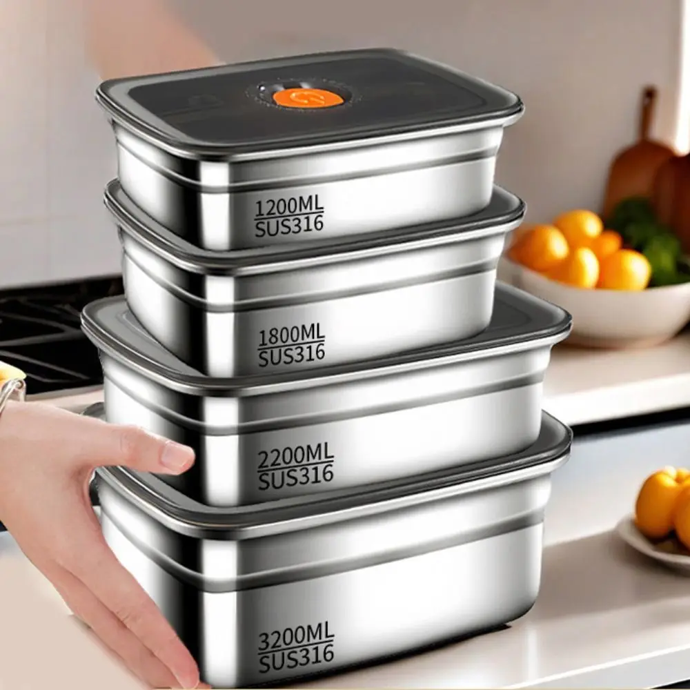 Stainless Steel Camping Lunch Box Sealed Microwave Suitable Preservation Box Large Capacity Leak-proof thumbnail 3