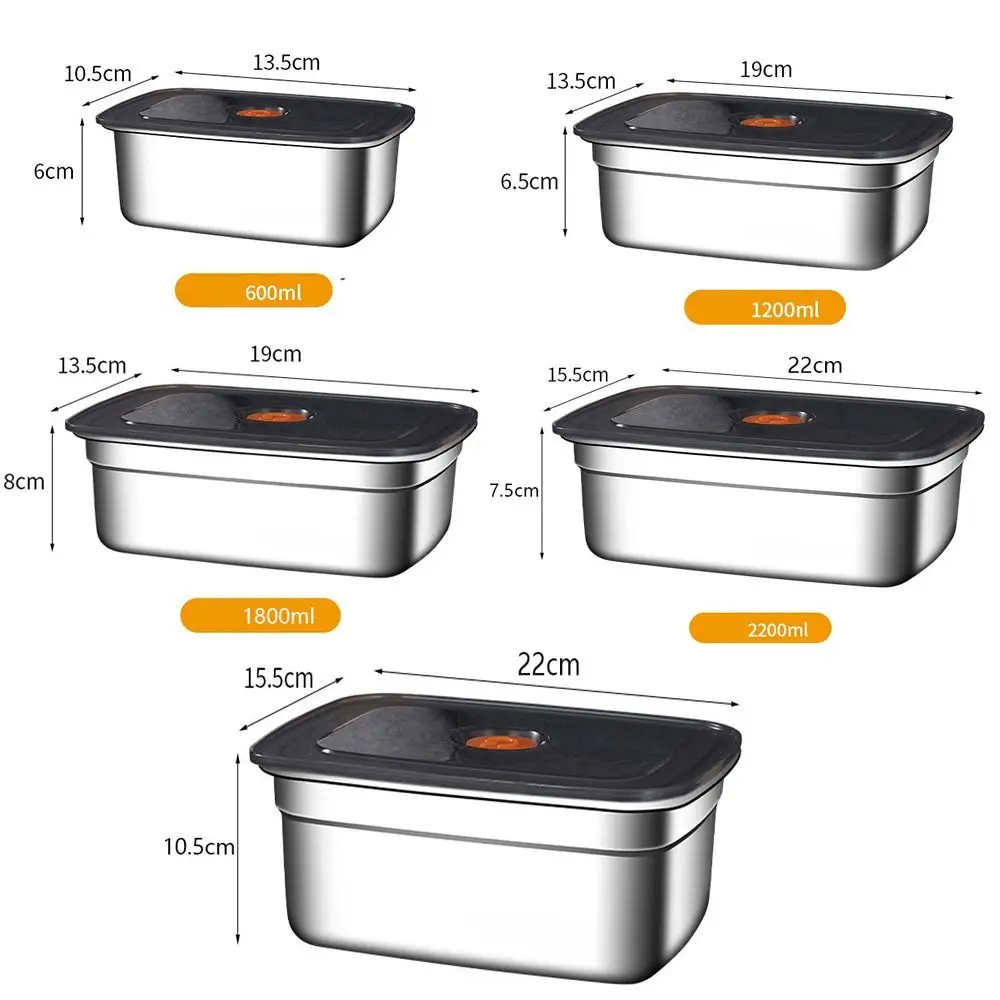Stainless Steel Camping Lunch Box Sealed Microwave Suitable Preservation Box Large Capacity Leak-proof thumbnail 6