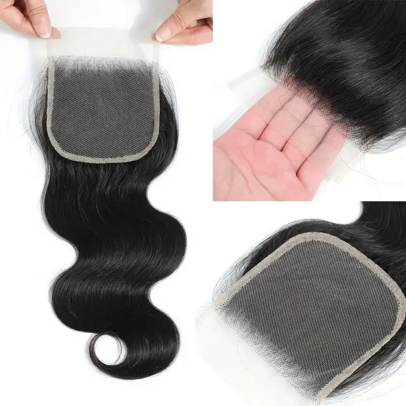 Body Wave 13x6 Lace Frontal Only 2x6 Lace Closure 4x4 5x5 6x6 Transparent Swiss Lace Closure 360 Lace Brazilian 100% Human Hair thumbnail 2