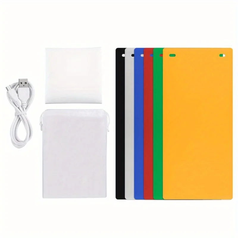 Dual LED Panels Folding Portable Photo Video Box Lighting Studio Shooting Tent Box Kit Diffuse Studio Softbox Lightbox thumbnail 6