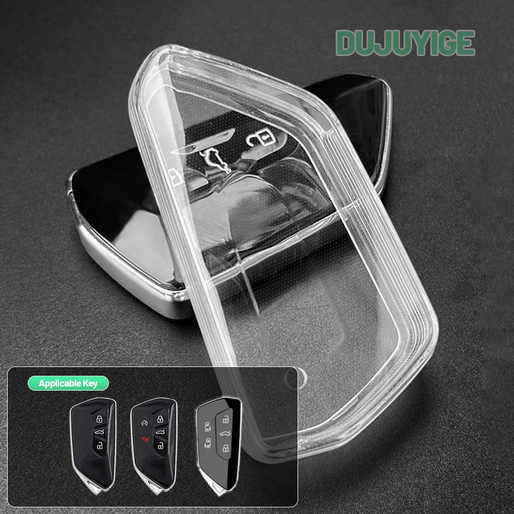 Clear TPU Car Key Case For Skoda Kodiaq NX7 2023-2026 Key Fob Cover Protector Shell Auto Accessories 2024 2025 thumbnail 6