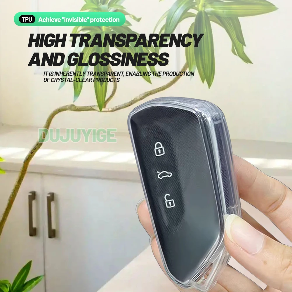 Clear TPU Car Key Case For Skoda Kodiaq NX7 2023-2026 Key Fob Cover Protector Shell Auto Accessories 2024 2025 thumbnail 4