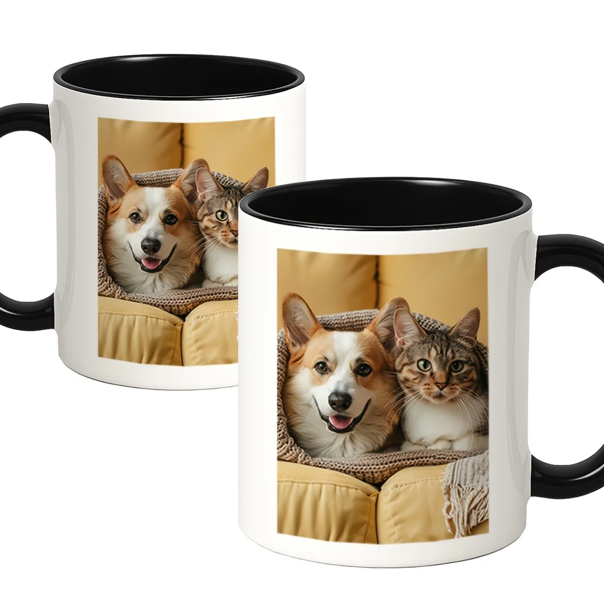1Pc Custom Photo Coffee Mug, 11oz Personalized Mug, Picture, Text- Boyfriend, Girlfriend, Best Friend, Thanksgiving, Christmas Gift thumbnail 5