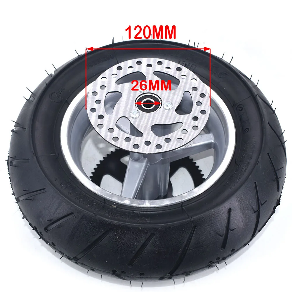 Rear Wheel 110/50-6.5  Pocket Bike Good Quality Tyre With Tube Brake Disc Plate # T8F-54T Sprocket For 47cc 49cc Mini Motorcycle thumbnail 3