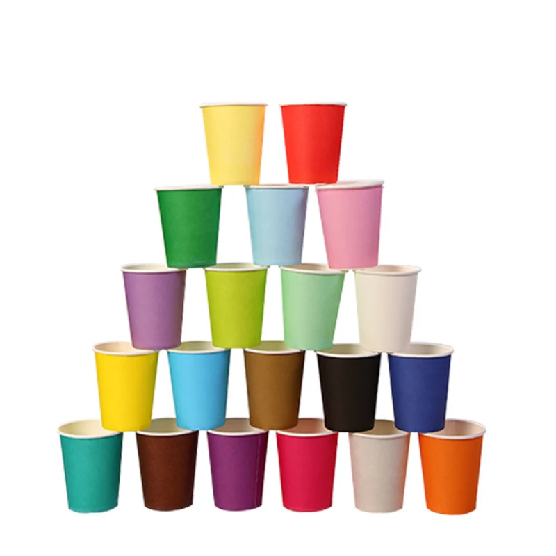 10/30/50PCS Thick Colored Paper Cups Disposable Colored Drinking Cups Wedding Banquets Outdoor Picnic Parties Birthday Parties thumbnail 2