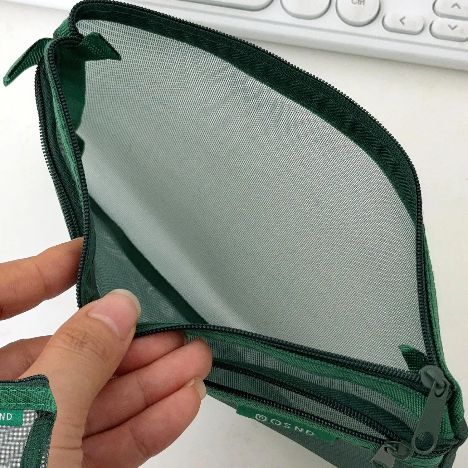 Transparent Mesh Zipper Pouch Universal Data Cable Protective Bag Storage Case for Earphone Earbuds Charger Wire Organizers thumbnail 3