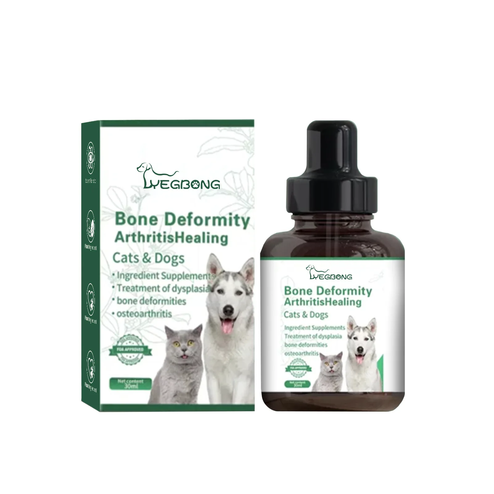Dog Joint Care Drops Hip Joint Supplement Relieve Joint Discomfort Repair Bone Deformity Heal Arthritis Pet Bone Care Solution thumbnail 6