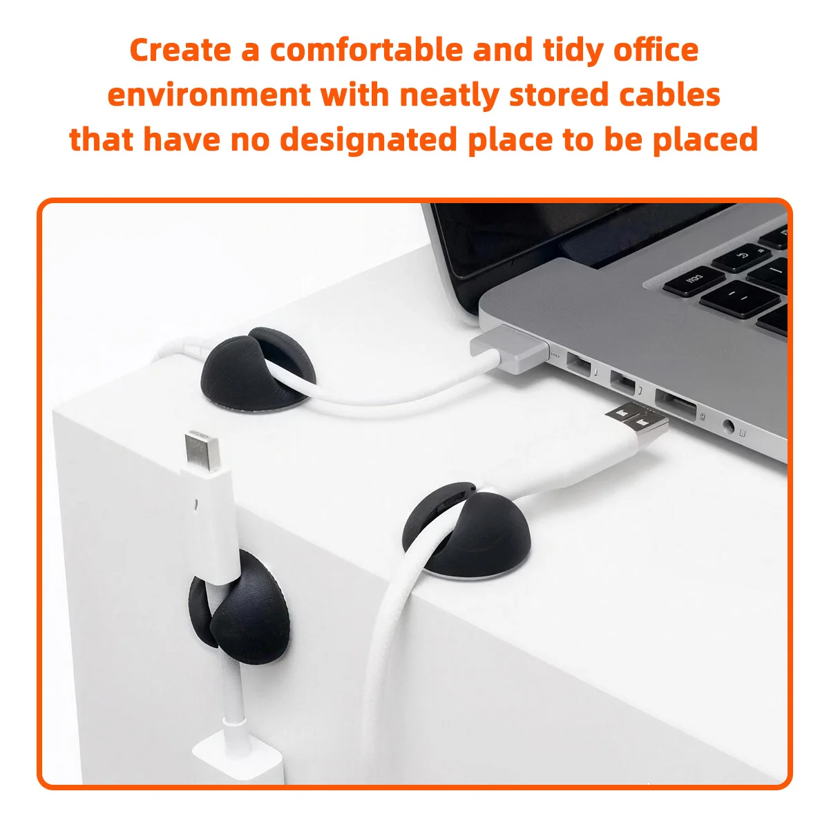 Data Cable Holder Self-Adhesive Organizing Clip Desktop Cable Fixing Desktop Office Car Bedside Table Multi-Purpose Organizing thumbnail 3