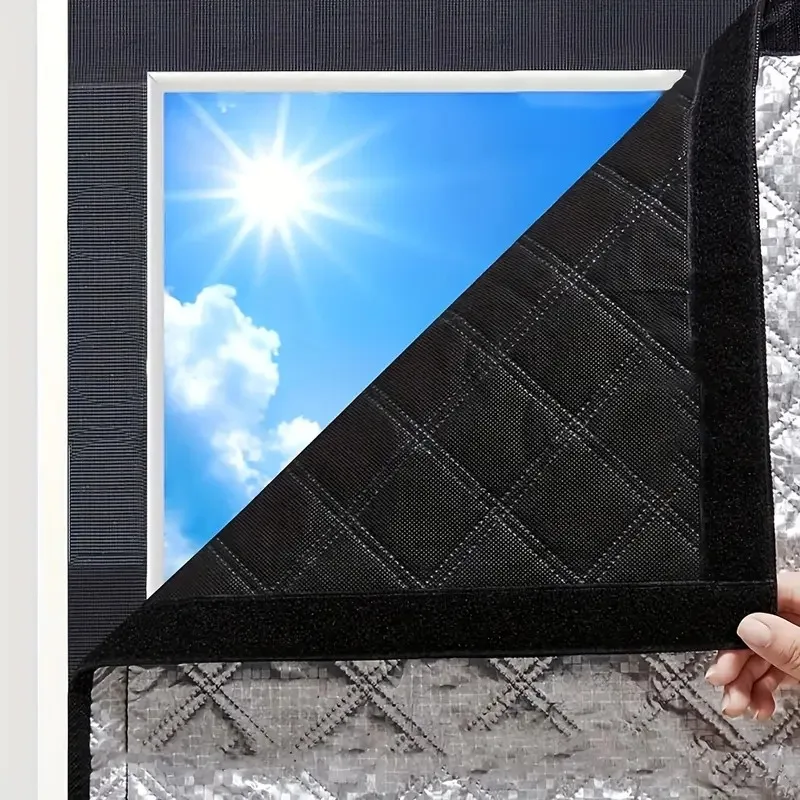 1P No-Drill Thermal Window Film Thickened Self-Adhesive Insulation Cover Easy Install Cold-Blocking Design for Warm Winter Home thumbnail 5